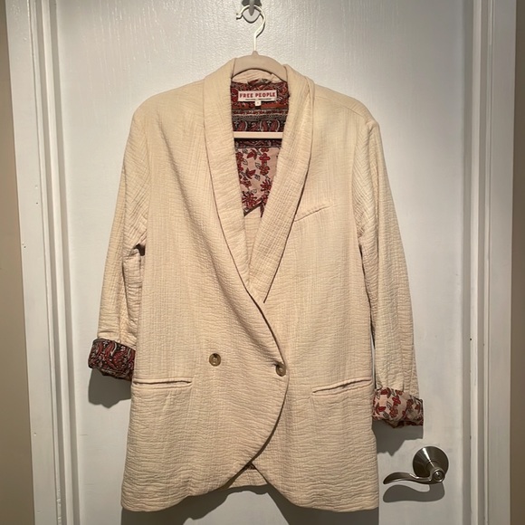 Free People Cotton Blazer Small - Picture 6 of 6